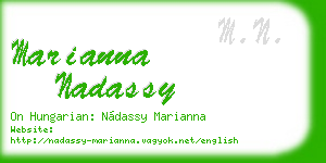 marianna nadassy business card