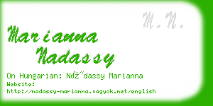marianna nadassy business card